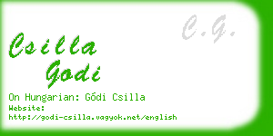 csilla godi business card